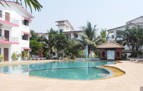 Stay at Holiday Apartments Baga (Goa): Fully Furnished 1BHK/2BHK AC Holiday Apartments, Swimming pool, Modern kitchen with all necessary cooking appliances & More!